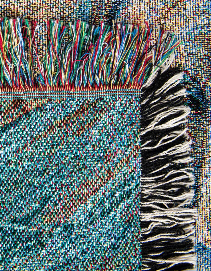 Detail image of 4' 6 x 6' Loving Mother Elephant & Calf Throw Blanket