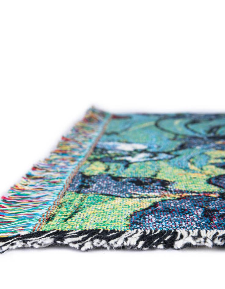 Detail image of 4' 6 x 6' Irises Van Gogh Throw Blanket