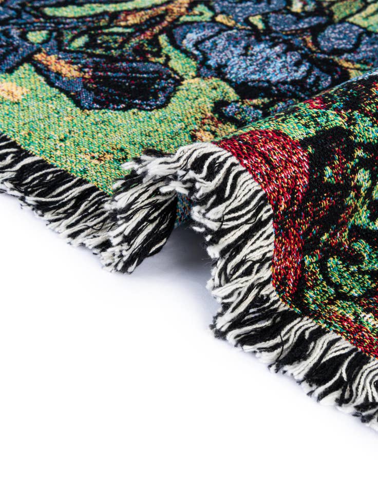 Detail image of 4' 6 x 6' Irises Van Gogh Throw Blanket