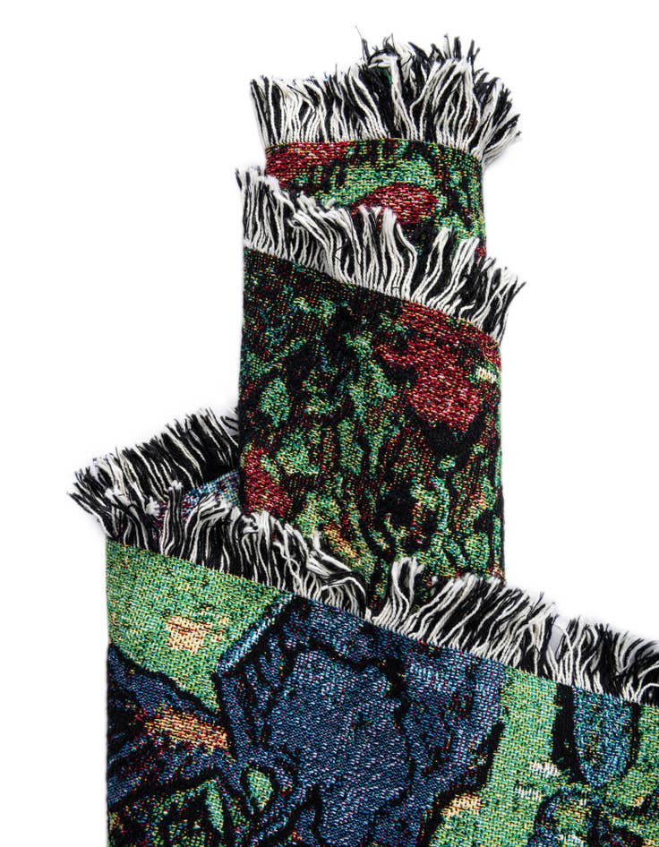 Detail image of 4' 6 x 6' Irises Van Gogh Throw Blanket