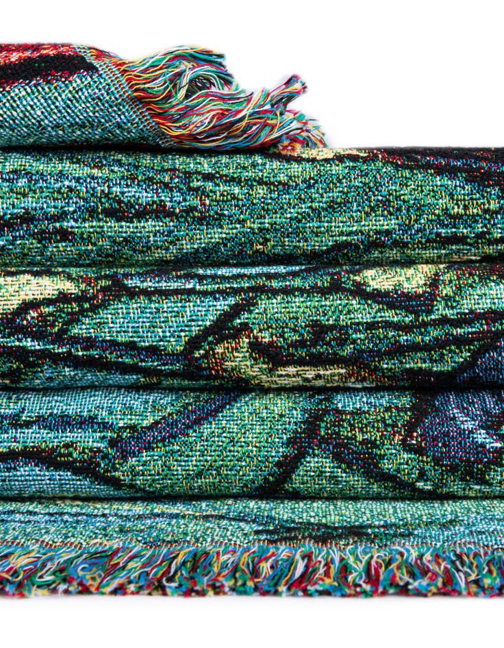 Detail image of 4' 6 x 6' Irises Van Gogh Throw Blanket