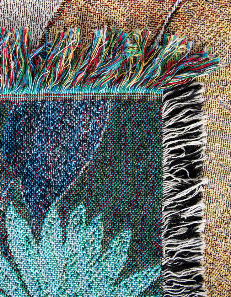 Detail image of 4' 6 x 6' Watercolor Pumpkin Throw Blanket