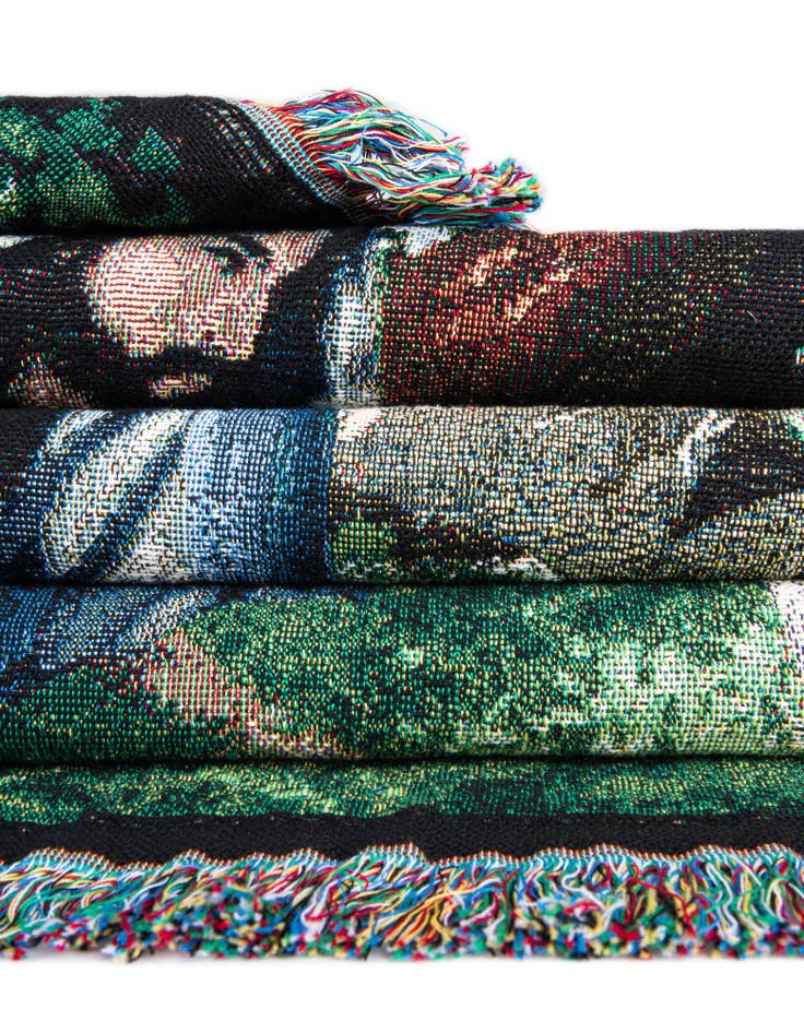 Detail image of 4' 6 x 6' Psalm 23 Image Throw Blanket