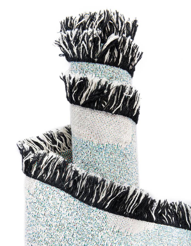 Detail image of 4' 6 x 6' Bunny with Glasses Throw Blanket