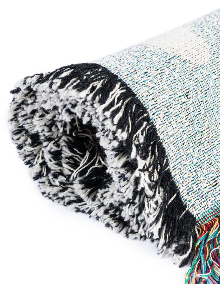 Detail image of 4' 6 x 6' Bunny with Glasses Throw Blanket