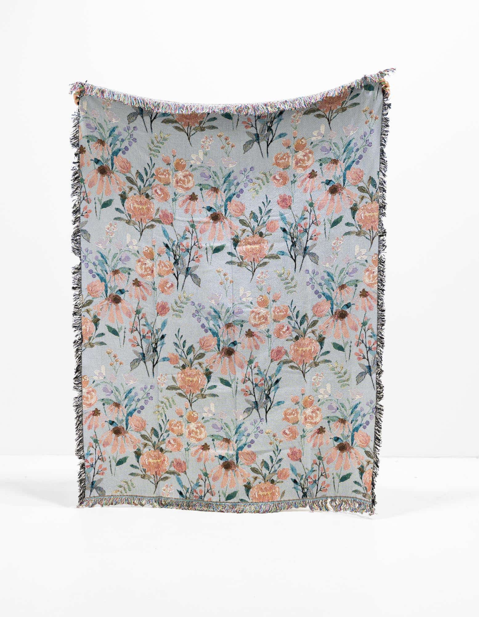 Primary image of 4' 6 x 6' Floral-Pink Bloom Throw Blanket