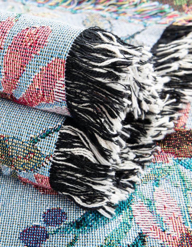 Detail image of 4' 6 x 6' Floral-Pink Bloom Throw Blanket