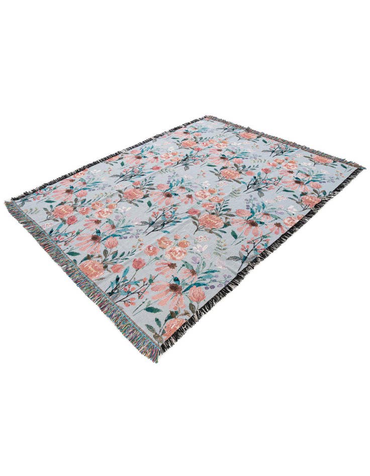 Detail image of 4' 6 x 6' Floral-Pink Bloom Throw Blanket