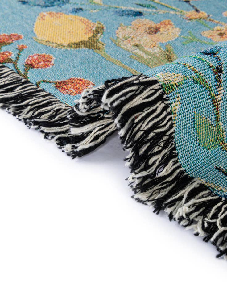 Detail image of 4' 6 x 6' Floral-Yellow Bloom Throw Blanket