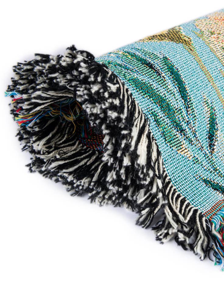 Detail image of 4' 6 x 6' Floral-Yellow Bloom Throw Blanket