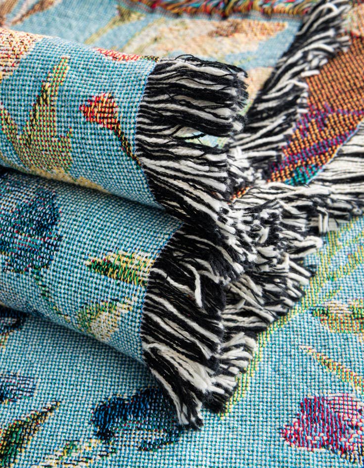 Detail image of 4' 6 x 6' Floral-Yellow Bloom Throw Blanket