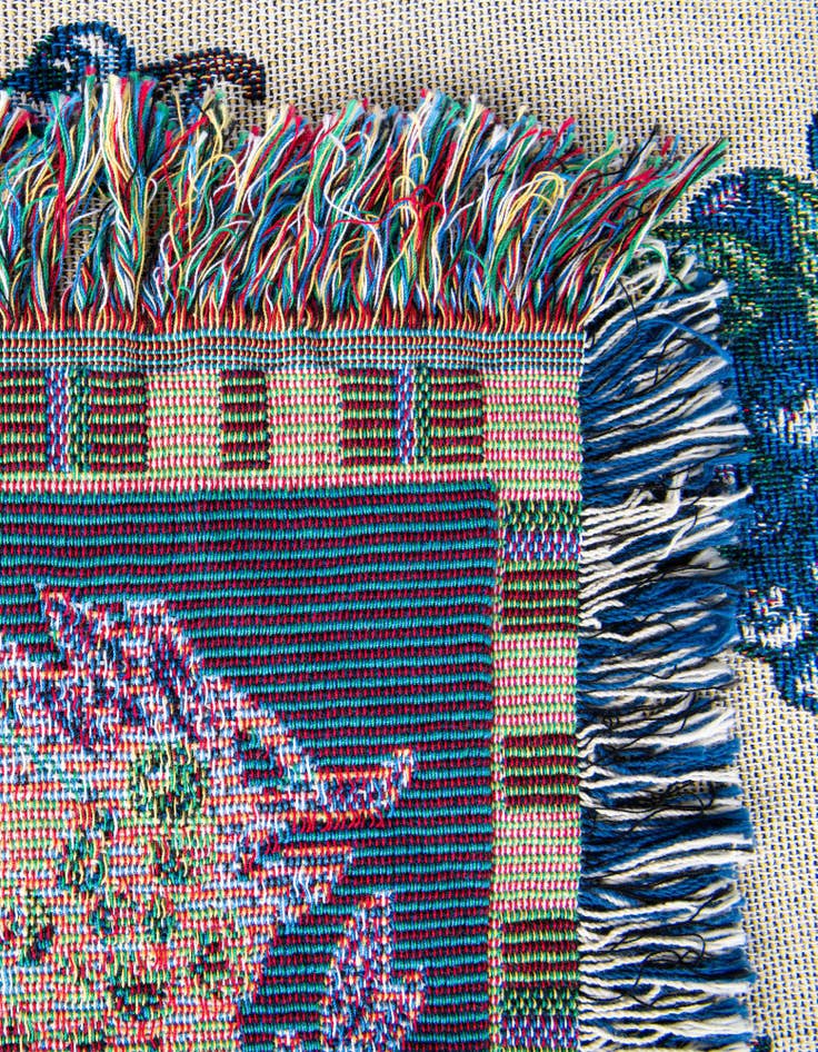 Detail image of 4' 6 x 6' Blueberry Lace Throw Blanket