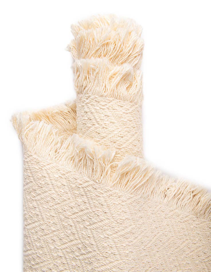 Detail image of 4' 6 x 6' Brittany Natural Throw Blanket