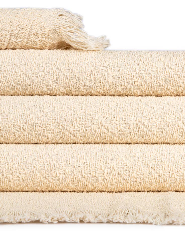 Detail image of 4' 6 x 6' Brittany Natural Throw Blanket