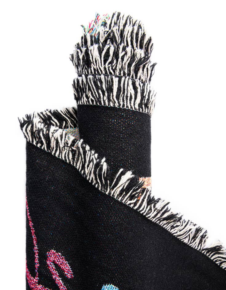 Detail image of 4' 6 x 6' To My Daughter Colorful Unicorn Throw Blanket