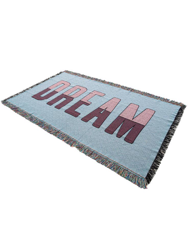 Detail image of 4' 6 x 6' Dream Couch Teal Throw Blanket