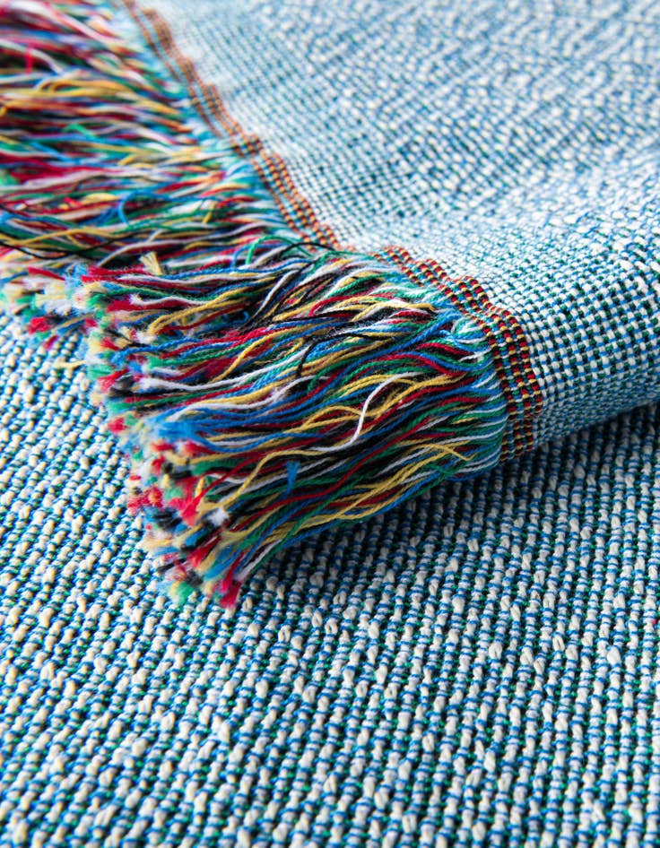 Detail image of 4' 6 x 6' Dream Couch Teal Throw Blanket