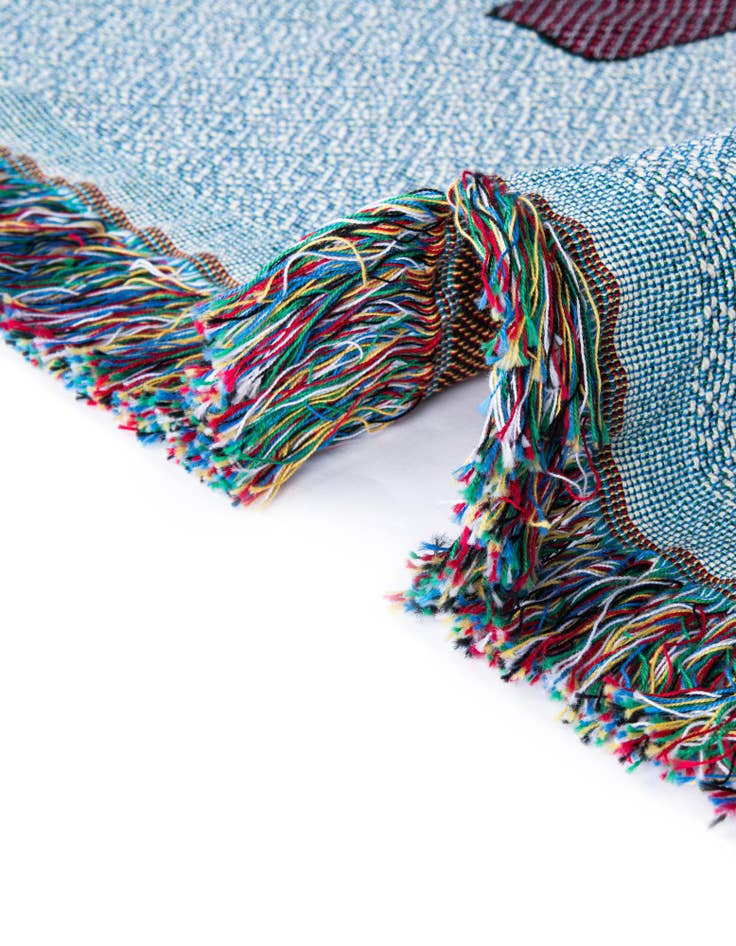 Detail image of 4' 6 x 6' Dream Couch Teal Throw Blanket