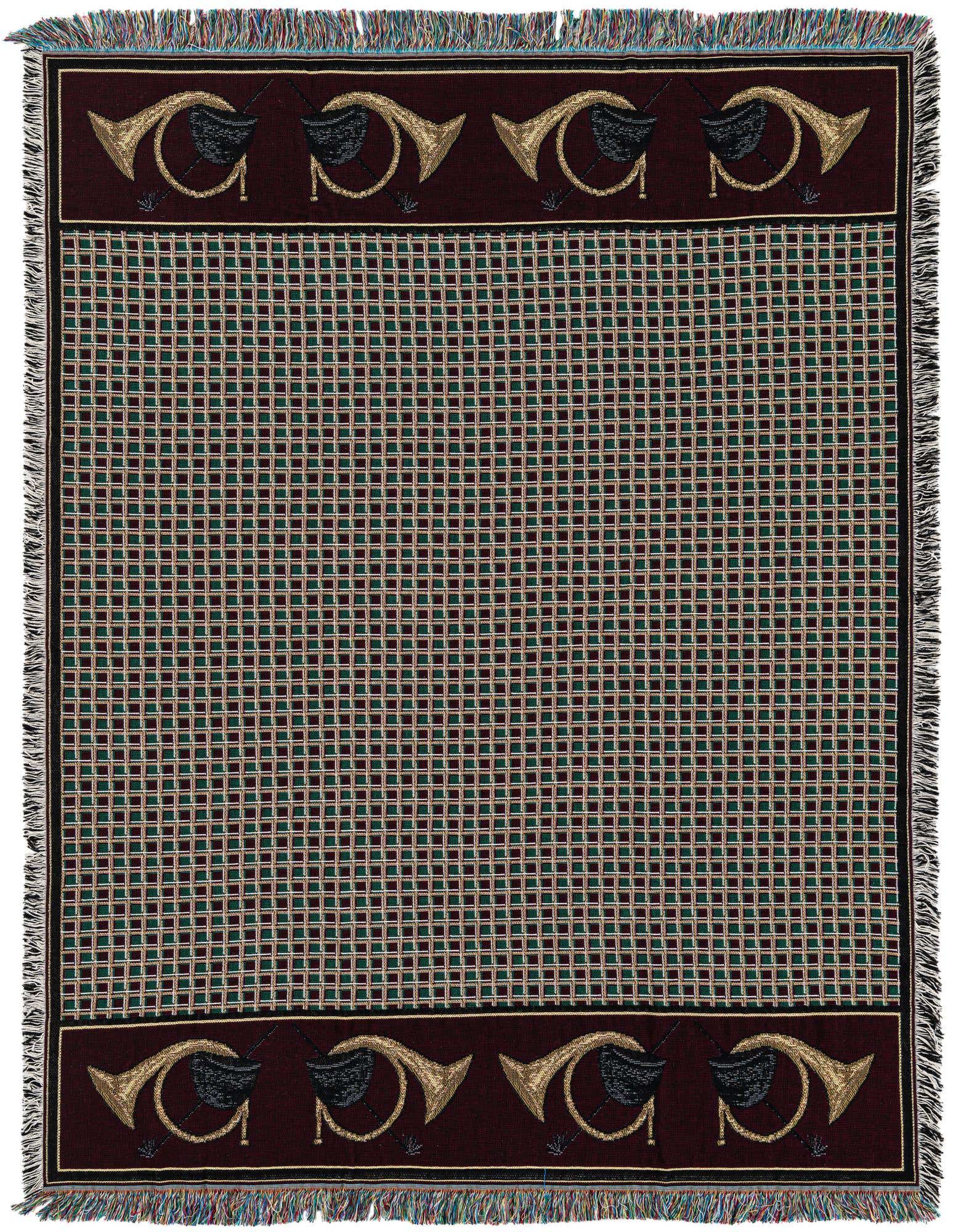 Primary image 4' 6 x 6' Hunters Pace Equestrian Decor Throw Blanket