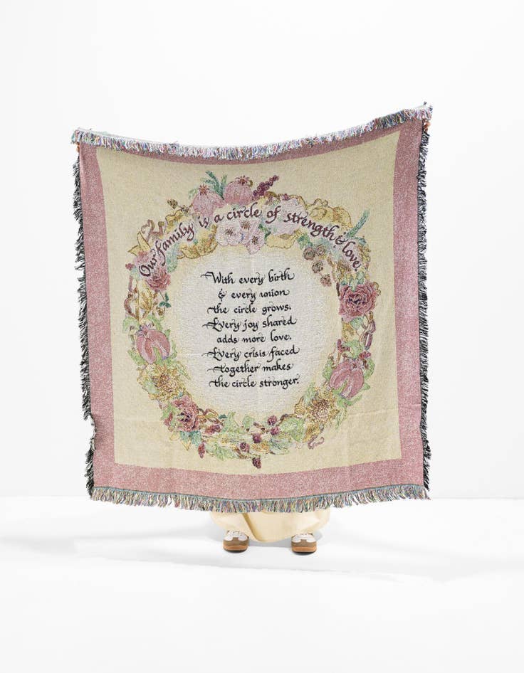 Detail image of 4' 6 x 4' 9 Our Family Small Throw Blanket