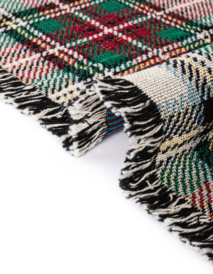 Detail image of 4' 6 x 6' Stewart Dress Plaid Tartan Throw Blanket