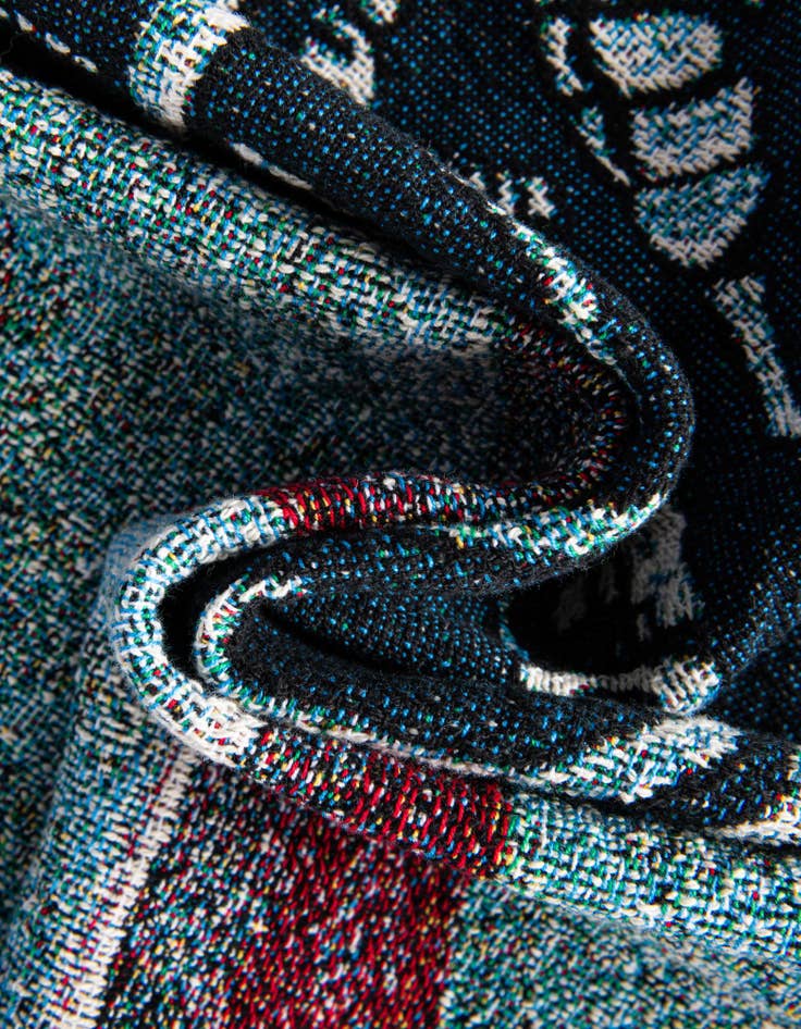 Detail image of 4' 6 x 6' US Navy Seal Skeleton Throw Blanket