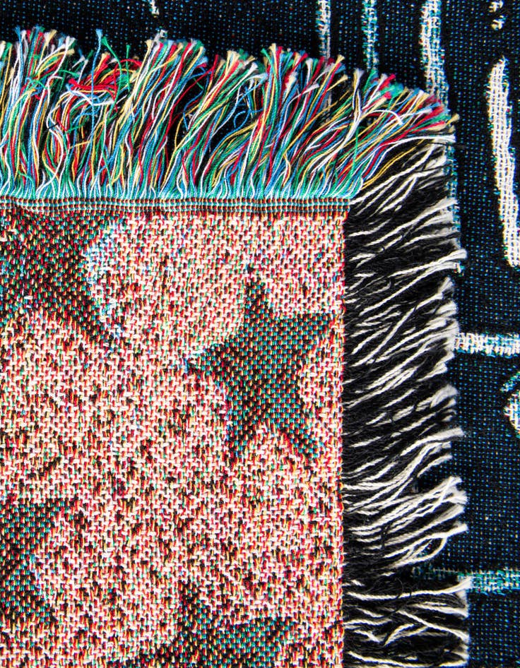 Detail image of 4' 6 x 6' US Navy Seal Skeleton Throw Blanket