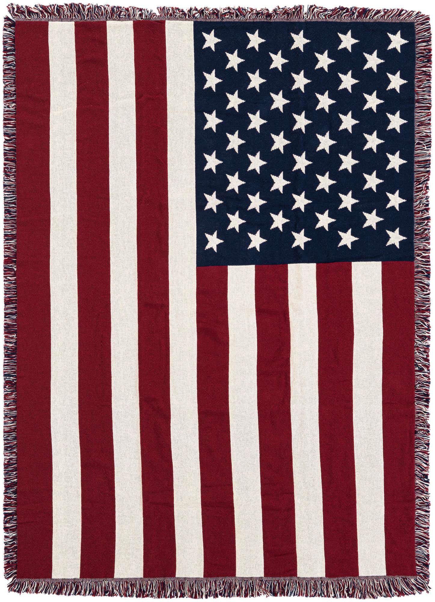 Primary image 4' 6 x 6' American Flag Throw Blanket