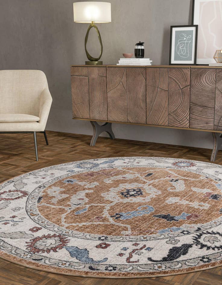 Detail image of  3' 3 x 3' 3 Eco Traditional Round Rug