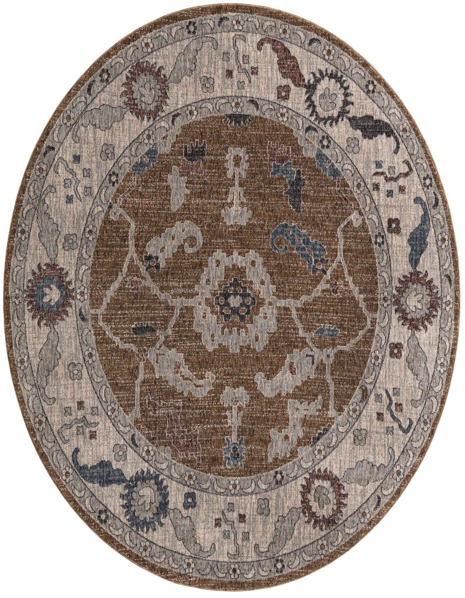 Primary image  7' x 7' Eco Traditional Round Rug