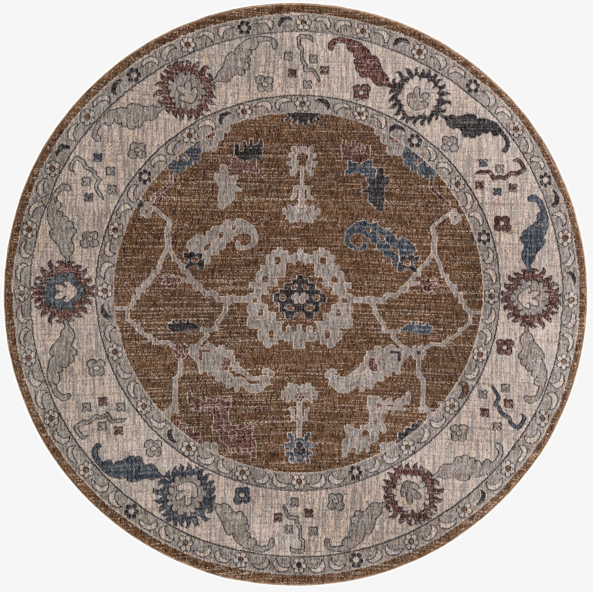  7' x 7' Eco Traditional Round Rug