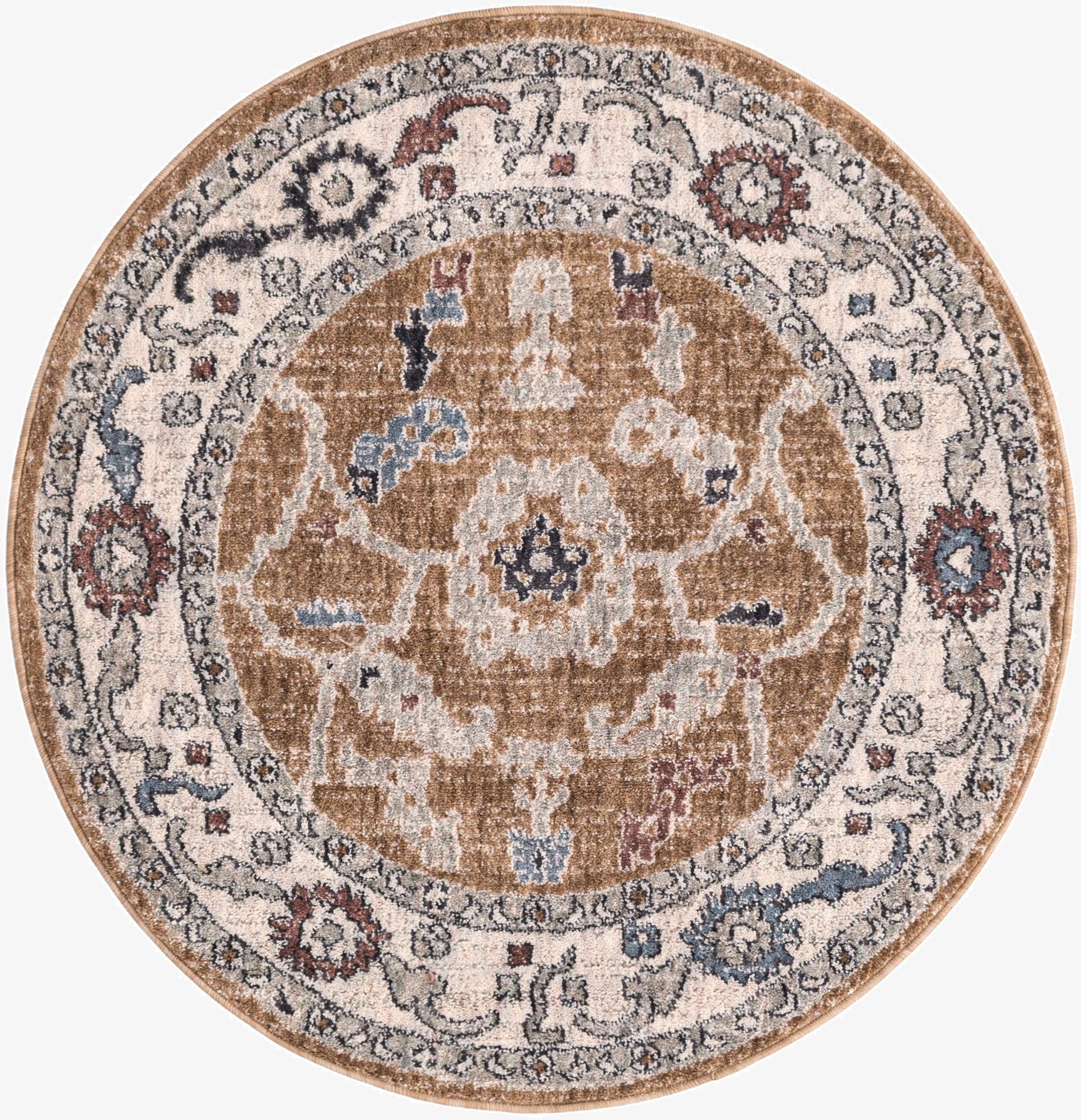  3' 3 x 3' 3 Eco Traditional Round Rug