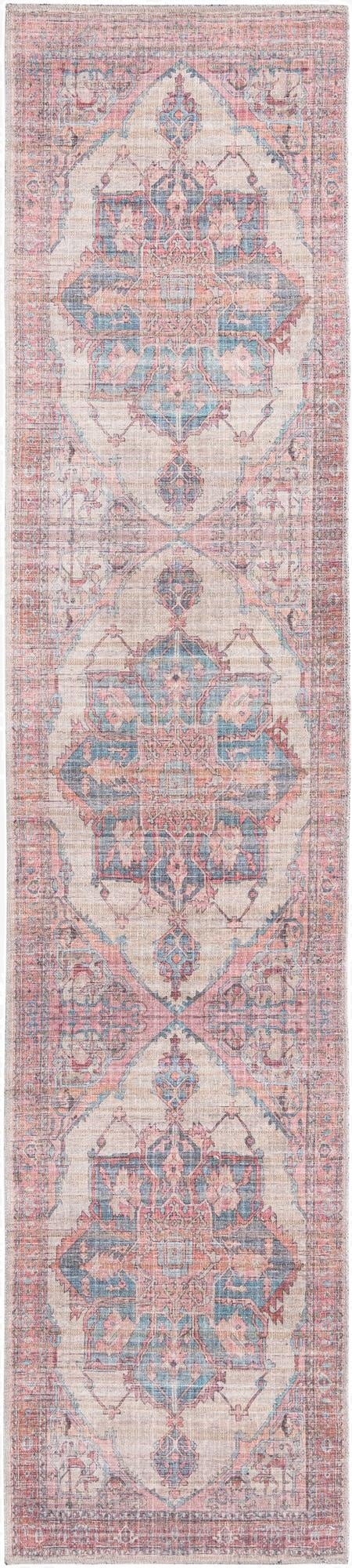  2' 7 x 12'  Washable Nostalgia Runner Rug