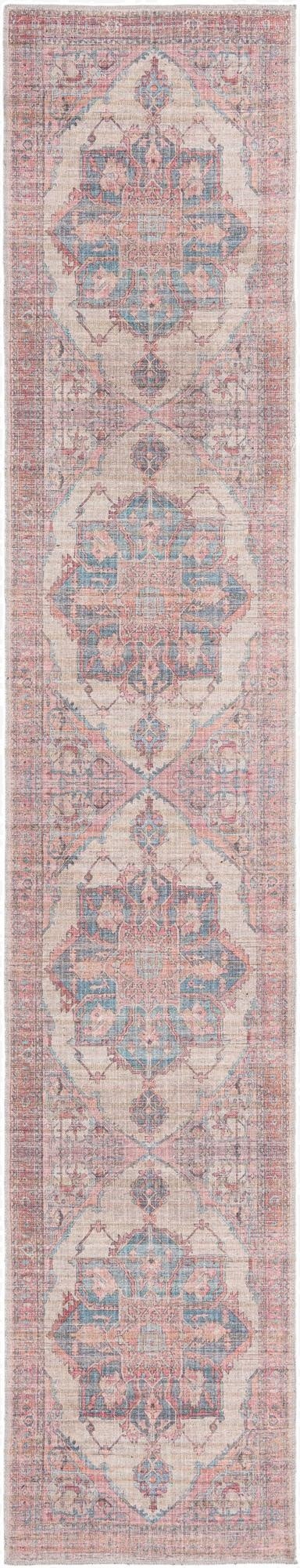  2' 7 x 14'  Washable Nostalgia Runner Rug