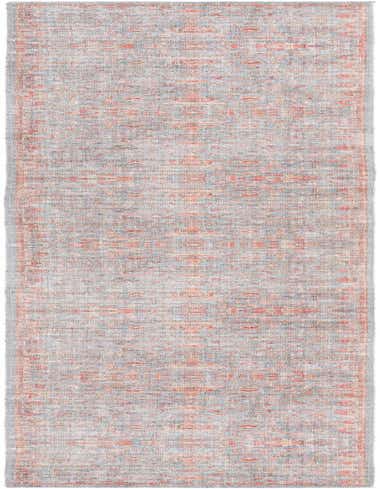 A 14 ft runner rug from the Nostalgia collection, featuring a distressed blue and orange traditional tribal pattern, ideal for hallways.