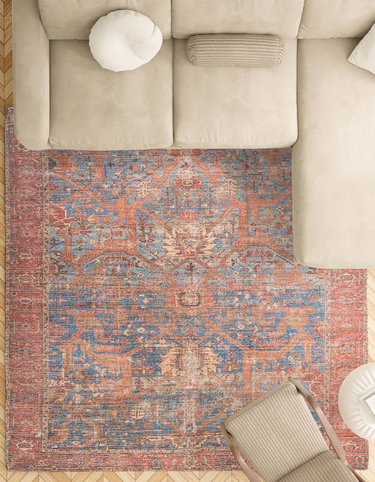 Detail image of  7' 10 x 7' 10 Chenille Jute Square Rug