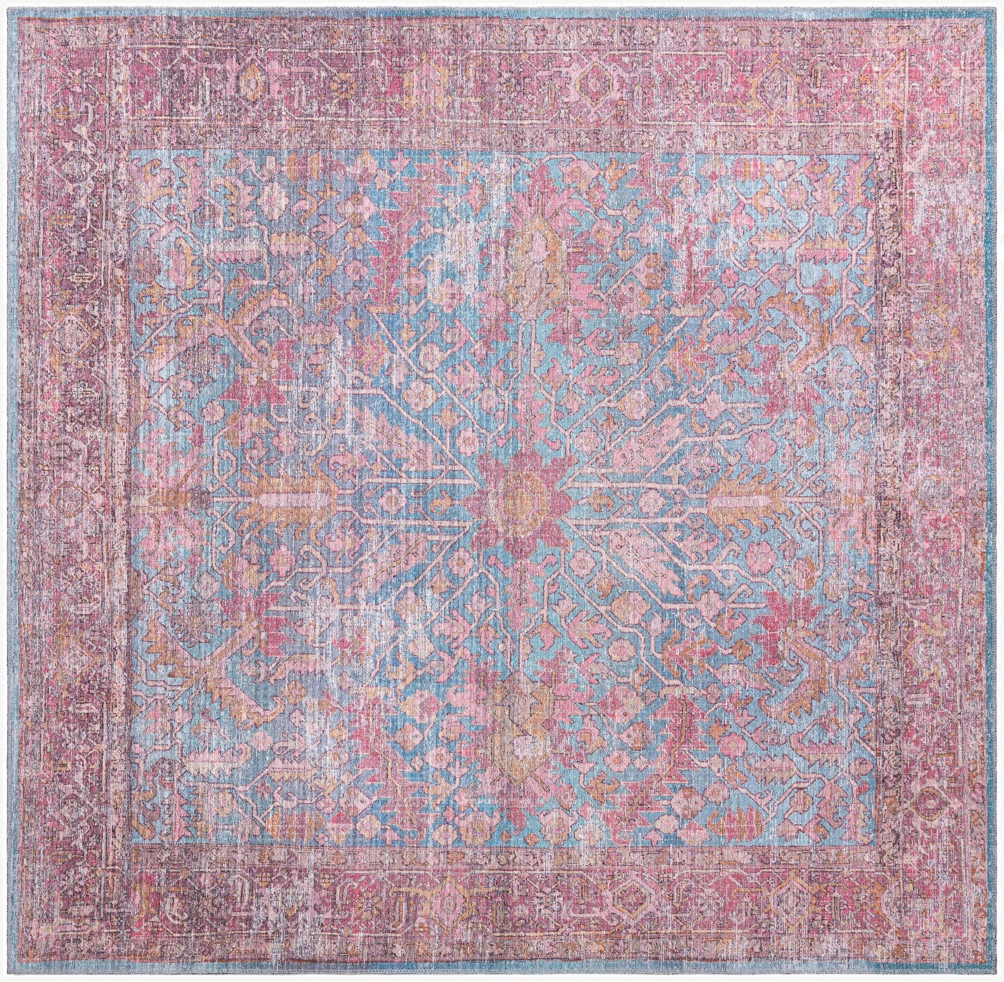 7' 10 x 7' 10  Washable Mangata Square Rug
