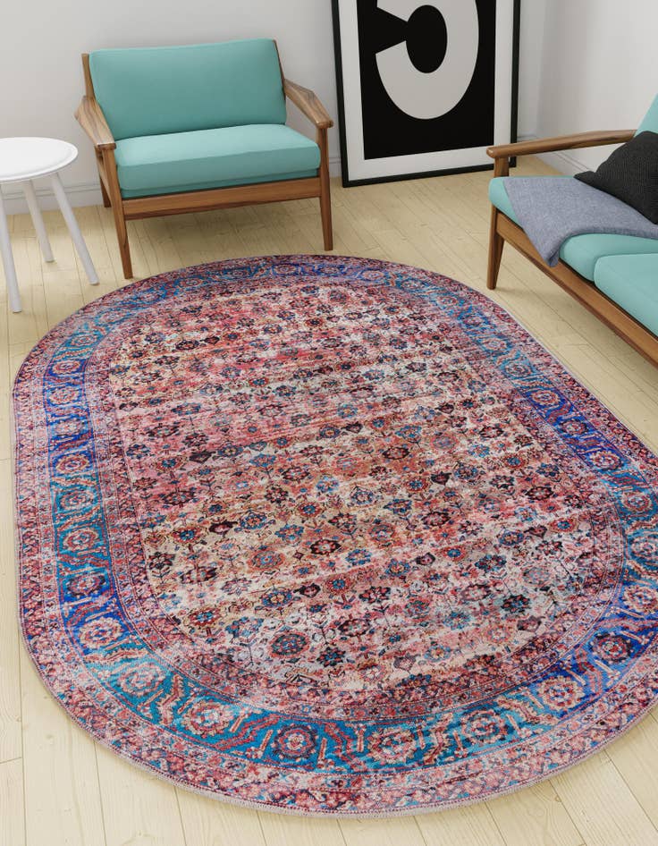 Detail image of  4' x 6'  Washable Maahru Oval Rug