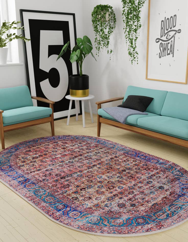 Detail image of  4' x 6'  Washable Maahru Oval Rug