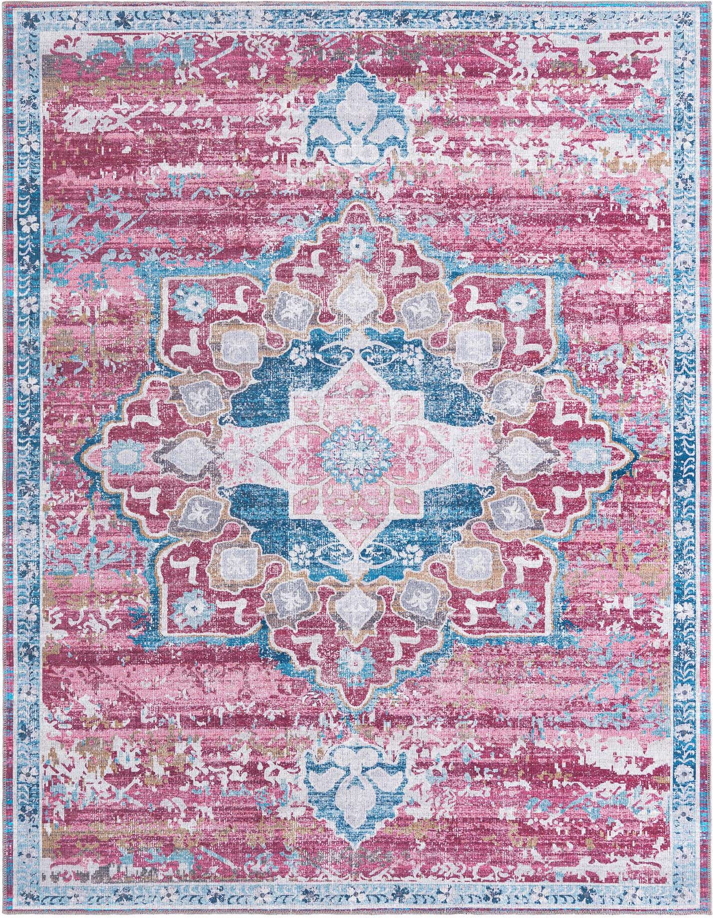 Primary image  7' 3 x 10'  Washable Francesca Rug