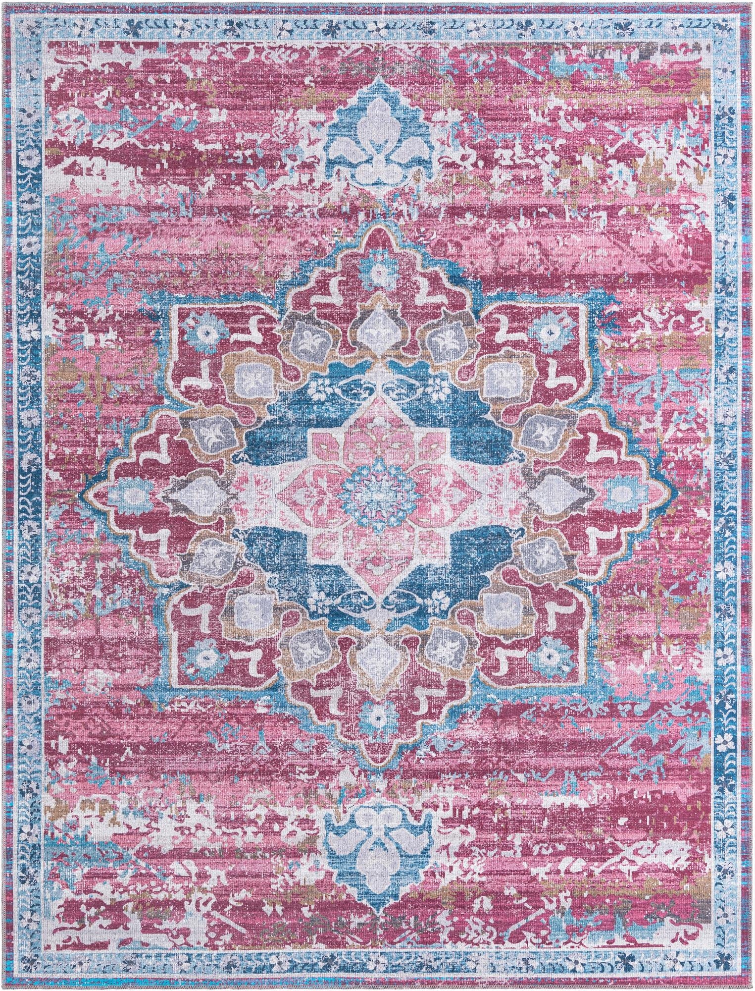  7' 10 x 10'  Washable Francesca Rug