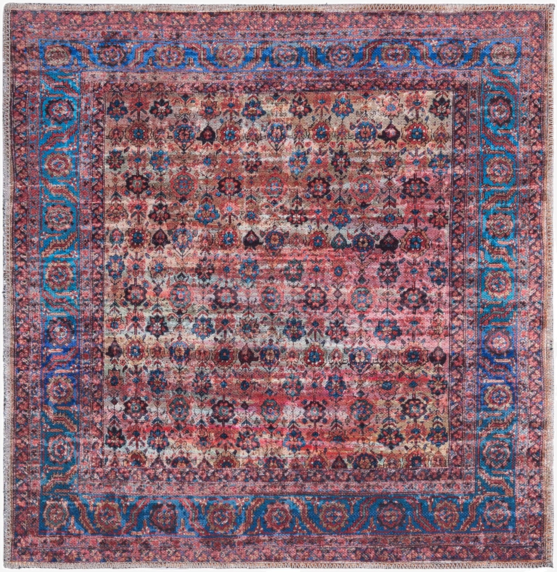  3' 3 x 3' 3  Washable Maahru Square Rug
