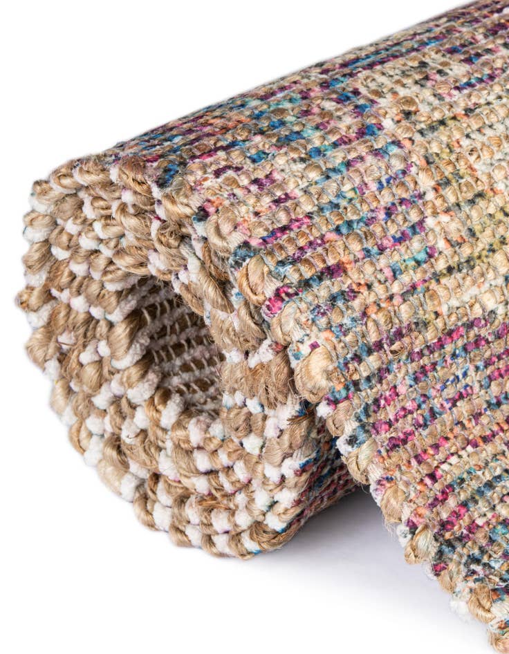 Detail image of  7' 10 x 7' 10 Chenille Jute Square Rug