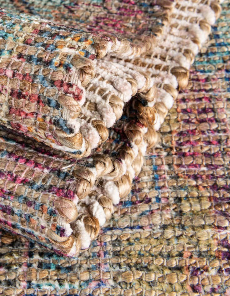 Detail image of  7' 10 x 7' 10 Chenille Jute Square Rug