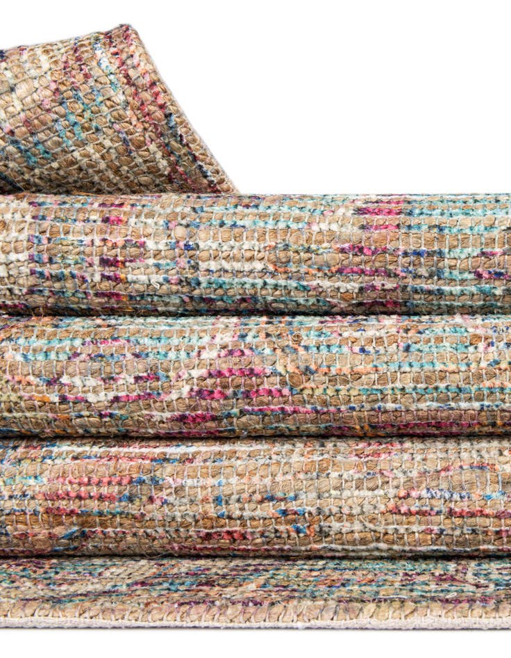 Detail image of  7' 10 x 7' 10 Chenille Jute Square Rug