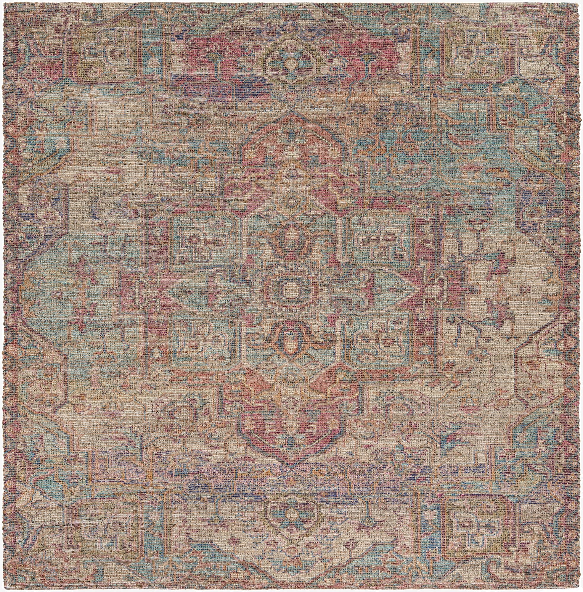  7' 10 x 7' 10 Chenille Jute Square Rug