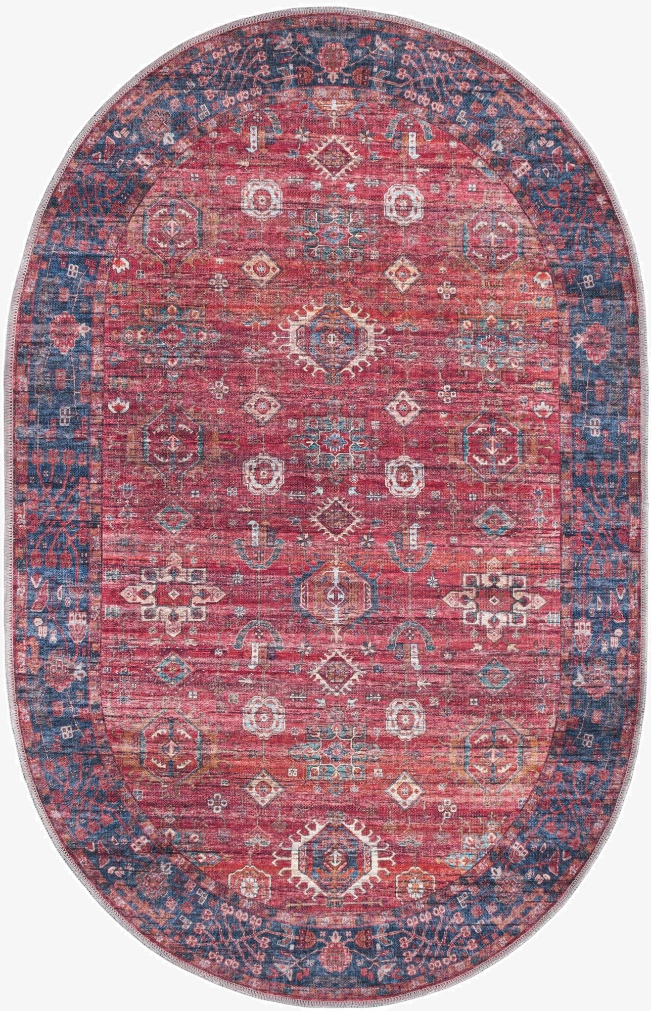  4' x 6'  Washable Maahru Oval Rug