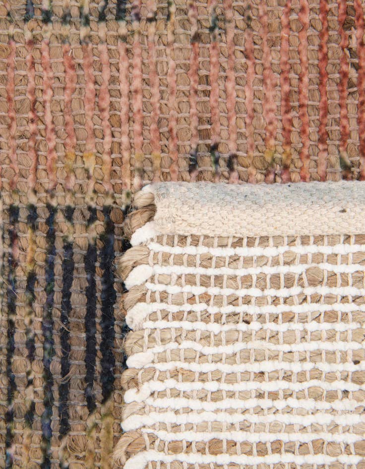 Detail image of  2' x 3' 1  Hand Woven Chenille Jute Rug