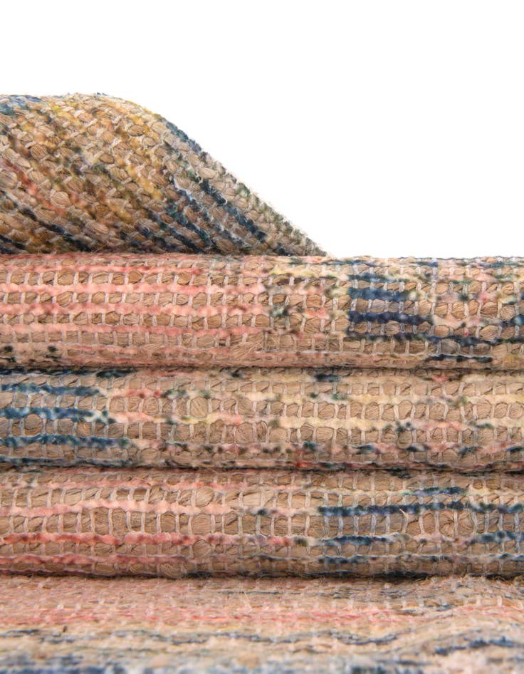 Detail image of  2' x 3' 1  Hand Woven Chenille Jute Rug