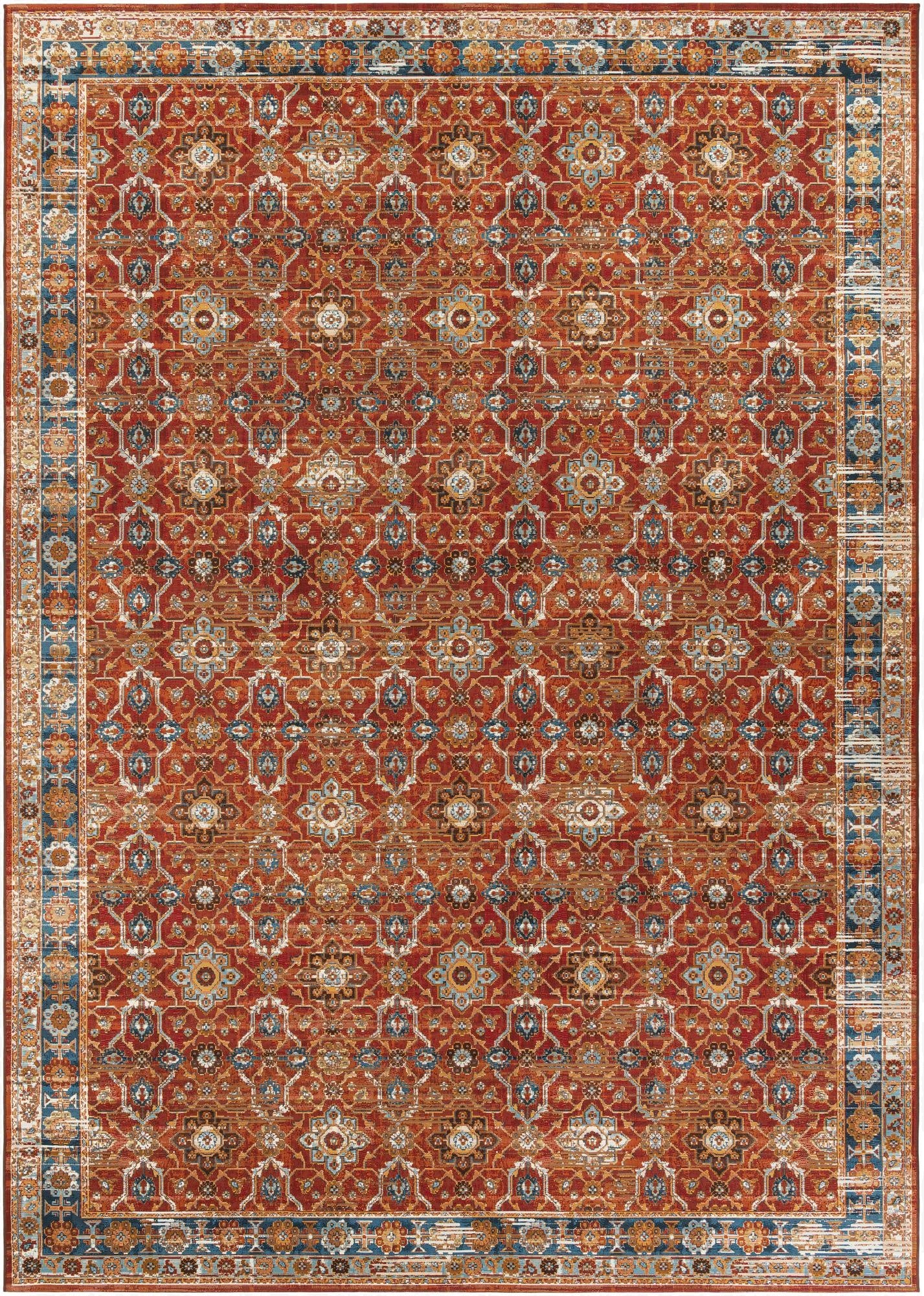  10' x 14'  Washable Traditional Indoor / Outdoor Rug